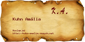 Kuhn Amália névjegykártya