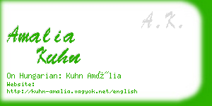 amalia kuhn business card